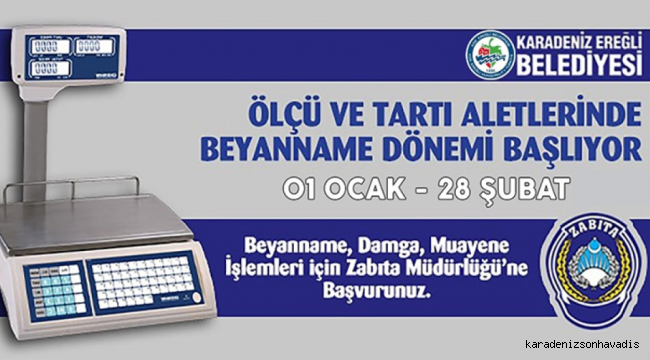 Ölçü Ve Tartı Aletlerinde Beyanname Dönemi Başladı