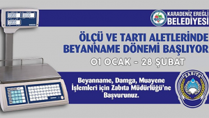 Ölçü Ve Tartı Aletlerinde Beyanname Dönemi Başladı