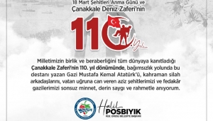 BAŞKAN POSBIYIK'TAN 18 MART ÇANAKKALE ZAFERİ MESAJI