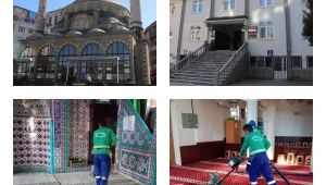 RİZE BELEDİYESİ RAMAZAN AYINDA CAMİLERDE TEMİZLİK ÇALIŞMALARINA DEVAM EDİYOR 