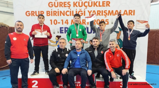 RİZELİ YILDIZ GÜREŞCİLER ERZURUM'DA RÜGAR GİBİ ESTİ