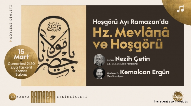 Ziya Taşkent’te bir Ramazan akşamı Hz. Mevlâna konuşulacak