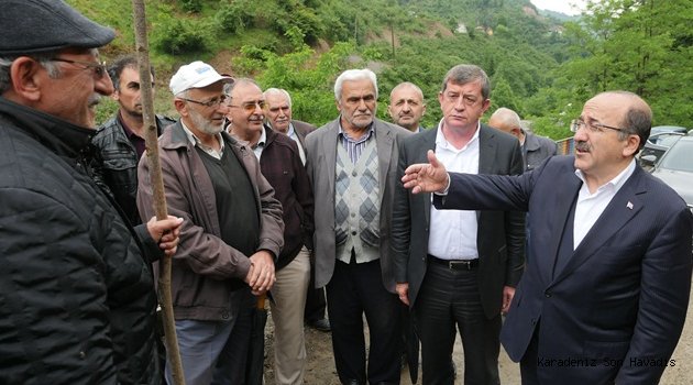 Gümrükçüoğlu ve Revi, Yeşilvadi Mahallesi’nde yol betonlama çalışmalarını inceledi